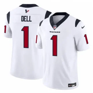 Men's Houston Texans #1 Tank Dell White 2023 F.U.S.E Vapor Untouchable Stitched Football Jersey
