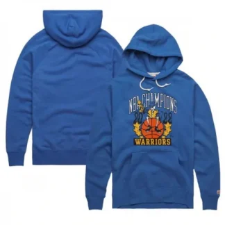 Breathable Men's Golden State Warriors 2021-2022 Royal NBA Finals Champions Trophy Tri-Blend Pullover Hoodie for game day