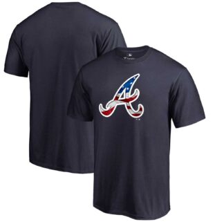 Atlanta Braves Fanatics Branded Navy Banner Wave T Shirt