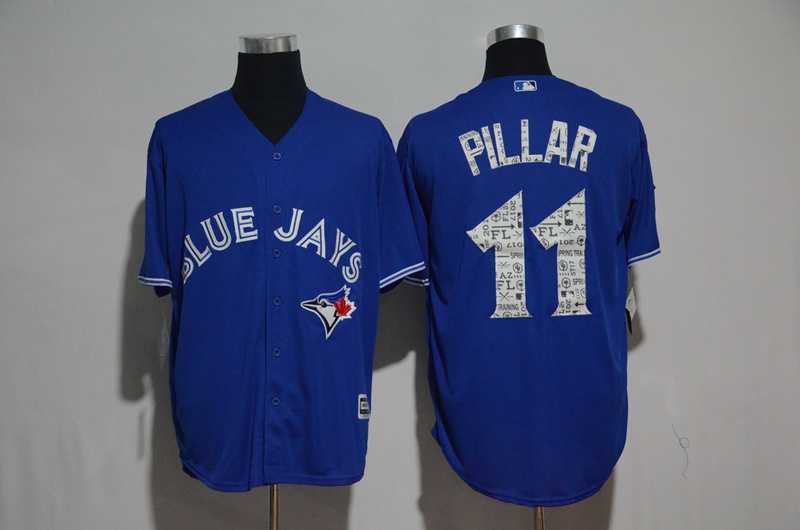 Toronto Blue Jays #11 Kevin Pillar Blue 2017 Spring Training Flexbase Collection Stitched Jersey