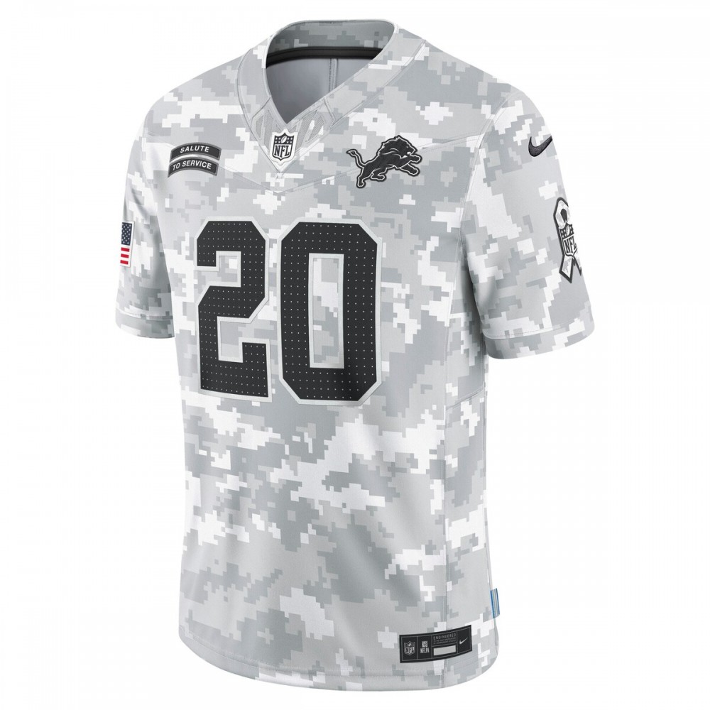 Barry Sanders Detroit Lions Nike 2024 Salute to Service Retired Player Limited Jersey - Arctic Camo - Image 2