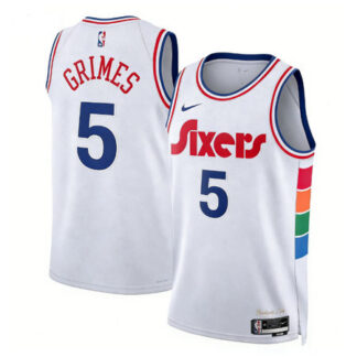 Women's Philadelphia 76ers #5 Quentin Grimes Nike White 2024/25 Swingman City Edition Jersey