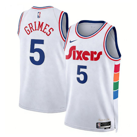 Women's Philadelphia 76ers #5 Quentin Grimes Nike White 2024/25 Swingman City Edition Jersey