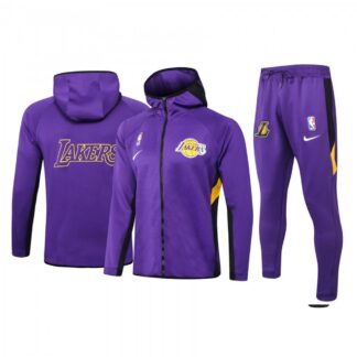 Los Angeles Lakers Nike 2019/20 Earned Edition Showtime Full-Zip Performance Hoodie
