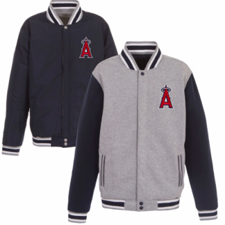 Los Angeles Angels JH Design Reversible Fleece Full-Snap Jacket