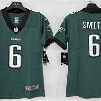 Women's Philadelphia Eagles #6 DeVonta Smith Green New Vapor Untouchable Limited Football Stitched Jersey(Run Small)
