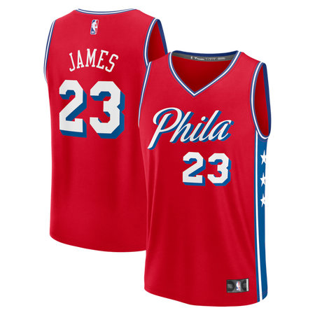 Youth Philadelphia 76ers #23 LeBron James Red Fast Break Statement Edition Jersey