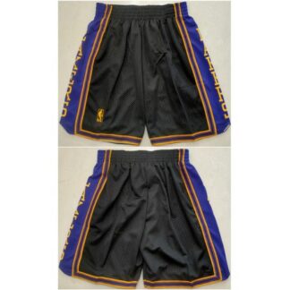 Breathable Men's Los Angeles Lakers Black Shorts (Run Small) S1DW for game day