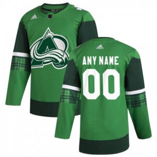 Colorado Avalanche Men’s Adidas 2020 St. Patrick’s Day Custom Stitched NHL Jersey Green