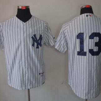 New York Yankees #13 Alex Rodriguez White Jersey