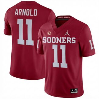 Jackson Arnold Oklahoma Sooners Jordan Brand Home Crimson Football Game Jersey