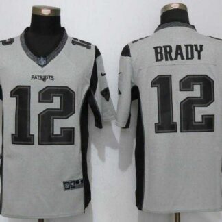 Nike New England Patriots #12 Tom Brady Gray Gridiron II Limited Stitched Jersey