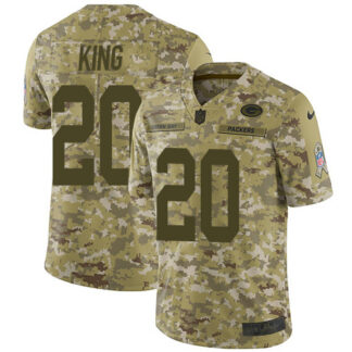 Nike Green Bay Packers #20 Kevin King Camo Youth Stitched NFL Limited 2018 Salute to Service Jersey