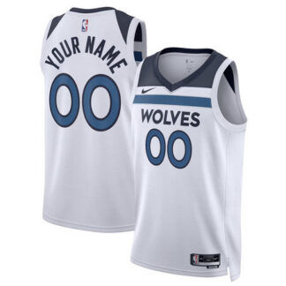 Youth Minnesota Timberwolves Nike White Swingman Association Edition Custom Jersey