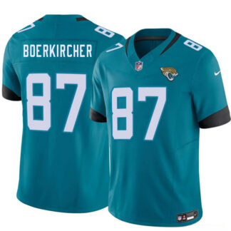 Men's Jacksonville Jaguars #87 Nate Boerkircher Teal 2026 Draft F.U.S.E. Vapor Untouchable Limited Stitched Jersey