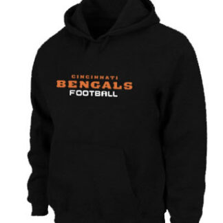 Cincinnati Bengals Authentic font Pullover Hoodie Black