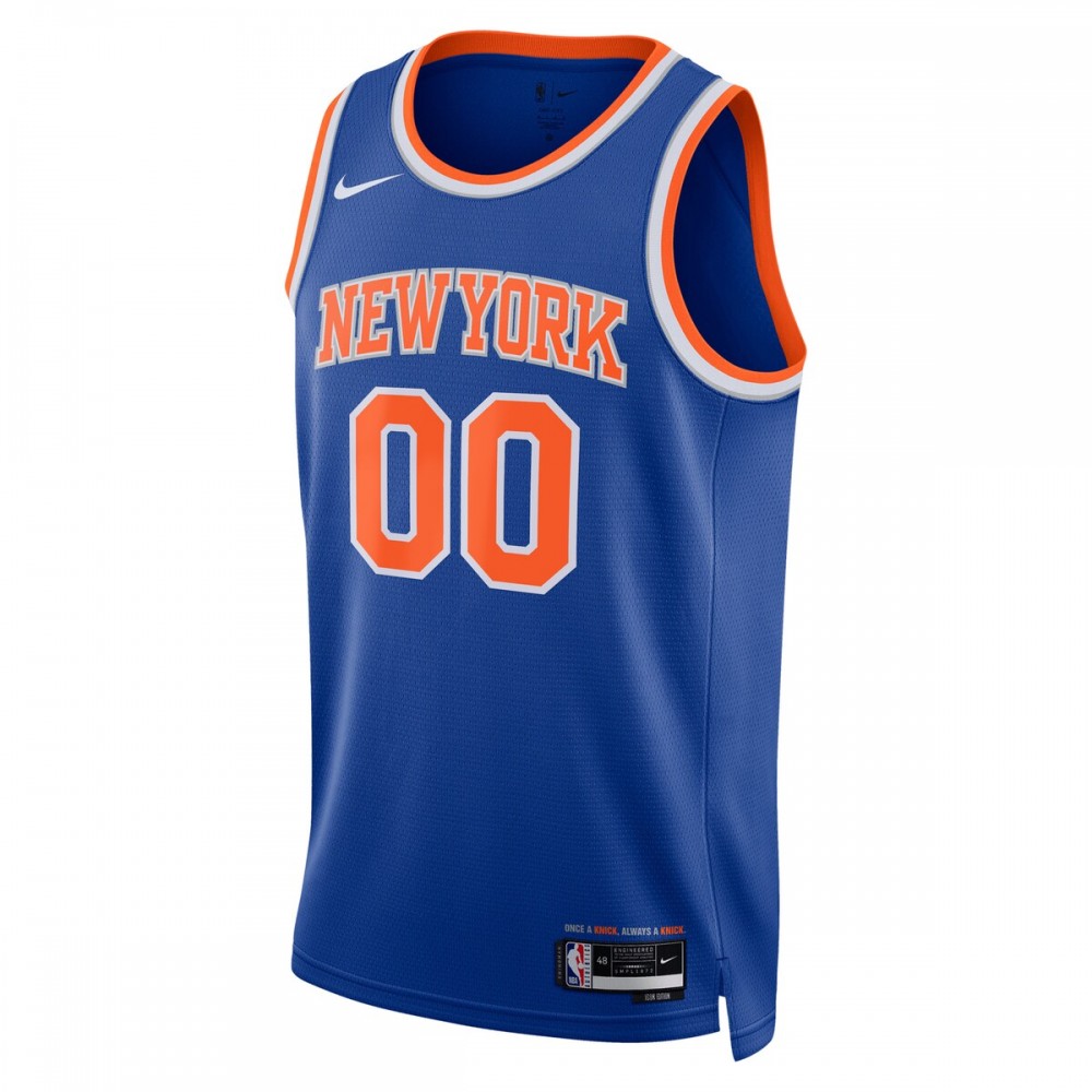 New York Knicks Nike Unisex 2022/23 Swingman Custom Jersey Blue - Icon Edition - Image 2