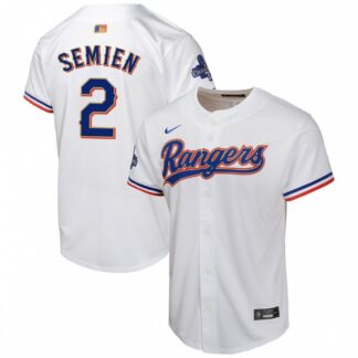 Marcus Semien Texas Rangers Nike Youth 2024 Gold Collection Limited Player Jersey – White