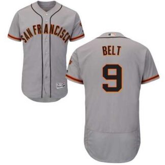 San Francisco Giants #9 Brandon Belt Gray Flexbase Stitched Jersey DingZhi