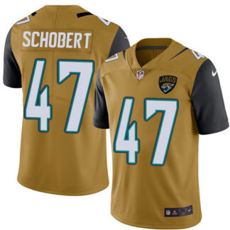 Nike Jacksonville Jaguars #47 Joe Schobert Gold Men’s Stitched NFL Limited Rush Jersey