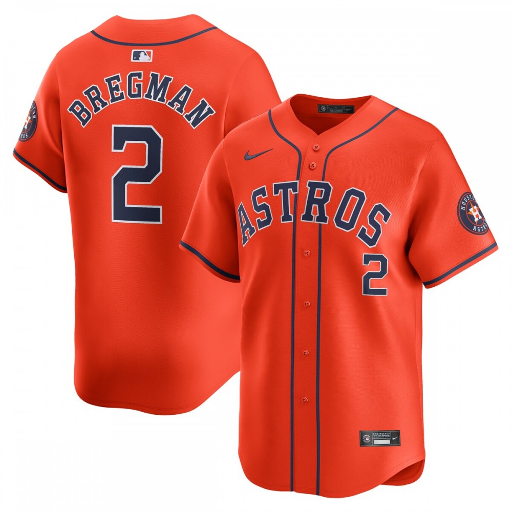 Alex Bregman Houston Astros Nike Alternate Limited Player Jersey – Orange