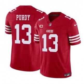 Men's San Francisco 49ers #13 Brock Purdy Red 2023 F.U.S.E. With 1-Star C Patch Vapor Untouchable Limited Stitched...