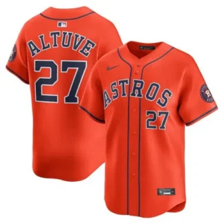 Men's Houston Astros #27 Jose Altuve Orange Alternate Limited Player Jersey