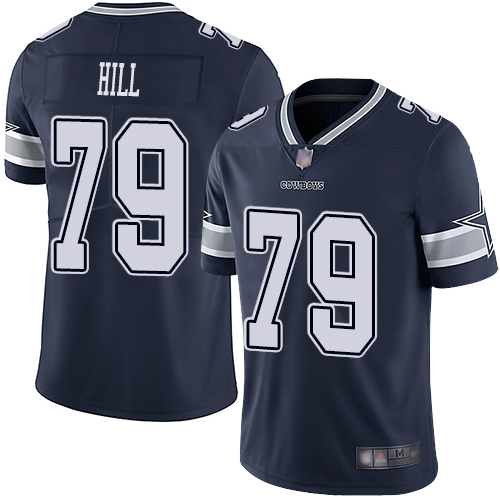 Nike Dallas Cowboys #79 Trysten Hill Navy Blue Team Color Men’s Stitched NFL Vapor Untouchable Limited Jersey