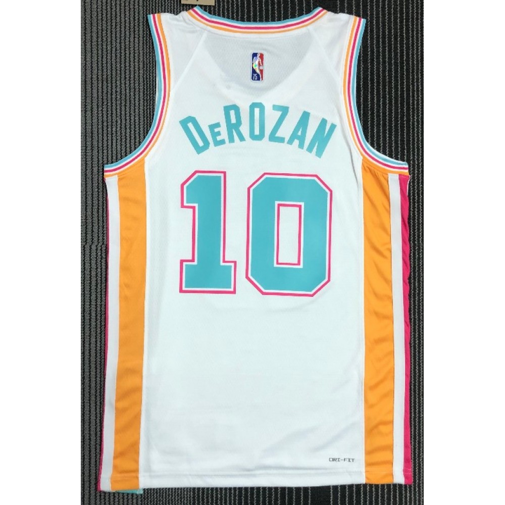 Men's San Antonio Spurs DeMar DeRozan #10 Nike White 2021/22 Swingman Jersey - City Edition - Image 2