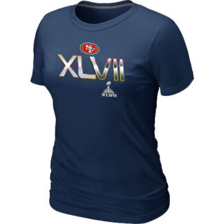 San Francisco 49ers Super Bowl XLVII On Our Way D.Blue Women's T-Shirt