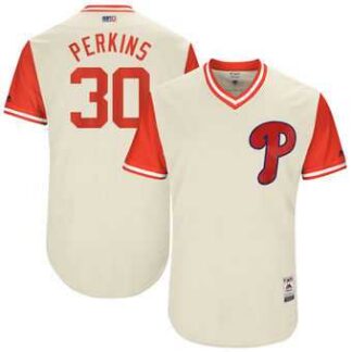 Philadelphia Phillies #30 Cameron Perkins Perkins Majestic Tan 2017 Players Weekend Jersey JiaSu