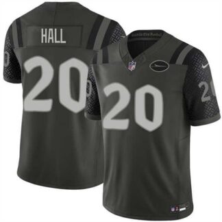 Men's New York Jets #20 Breece Hall Black 2025 F.U.S.E. 'Rivalries' Vapor Limited Stitched Jersey Dzhi
