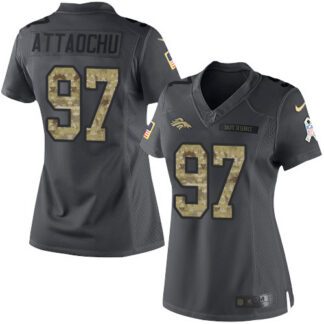 Nike Denver Broncos #97 Jeremiah Attaochu Black Women’s Stitched NFL Limited 2016 Salute to Service Jersey