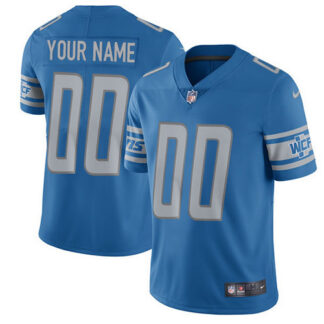 Nike Detroit Lions Customized Blue Team Color Stitched Vapor Untouchable Limited Men’s NFL Jersey