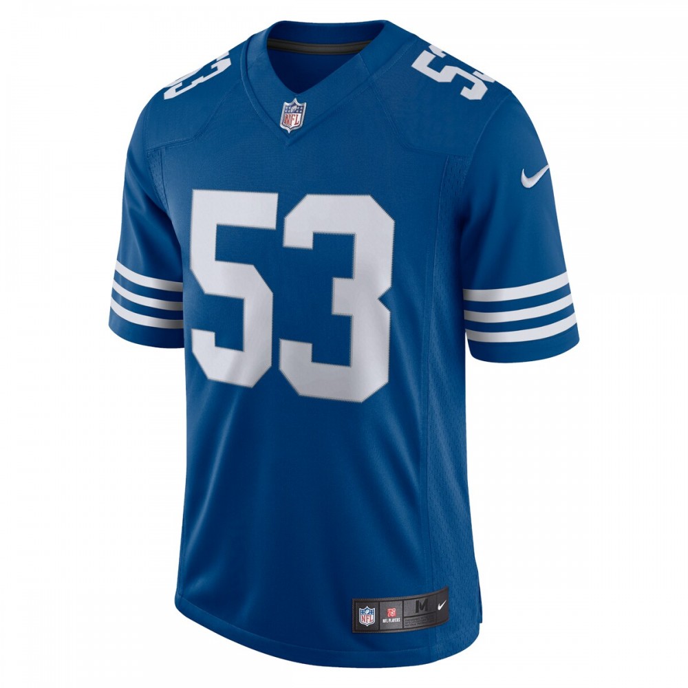 Men's Nike Darius Leonard Royal Indianapolis Colts Alternate Vapor Limited Jersey - Image 2