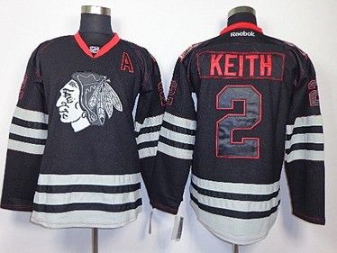 Chicago Blackhawks #2 Duncan Keith 2012 Black Ice Jerseys