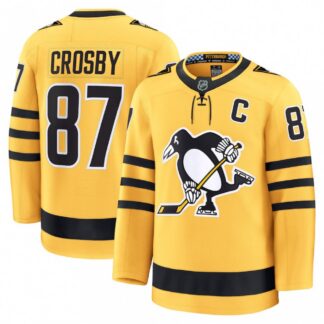 Sidney Crosby Men's Pittsburgh Penguins Gold Alternate Premium Jersey