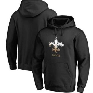 Men's New Orleans Saints Pro Line by Fanatics Branded Gradient Logo Pullover Hoodie Black FengYun