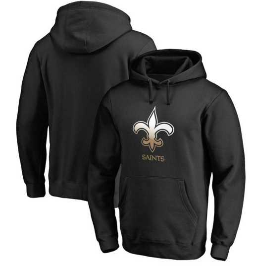 Men's New Orleans Saints Pro Line by Fanatics Branded Gradient Logo Pullover Hoodie Black FengYun