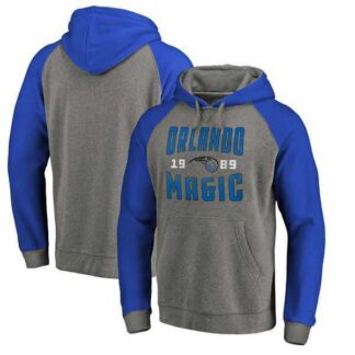 Orlando Magic Fanatics Branded Ash Antique Stack Tri Blend Raglan Pullover Hoodie Fyun