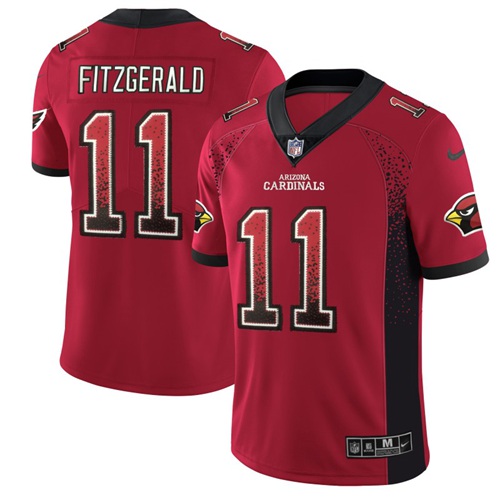 Nike Arizona Cardinals #11 Larry Fitzgerald Red Team Color Men’s Stitched NFL Limited Rush Drift Fashion Jersey