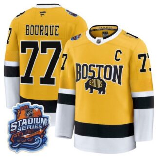 Men's & Women's & Youth Boston Bruins #77 Ray Bourque Gold 2026 Stadium Series Authentic Stitched Jersey