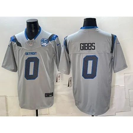 Youth Detroit Lions #0 Jahmyr Gibbs Grey With Patch 2026 Rivalries Collection Vapor F.U.S.E. Limited Jersey SI6T