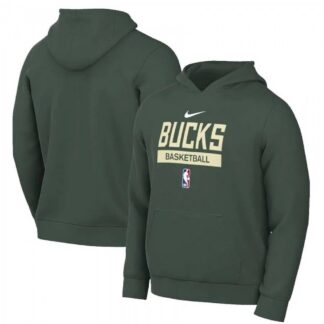 Milwaukee Bucks 2022/23 Nike Spotlight On-Court Practice Performance Pullover Hoodie