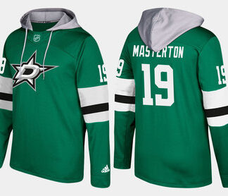 Adidas Dallas Stars 19 Bill Masterton Retired Green Name And Number Hoodie