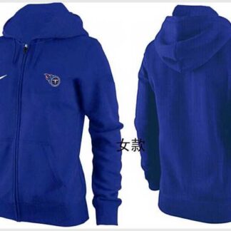 Womens Tennessee Titans Team Logo 2015 Full Zip Hoodie-62