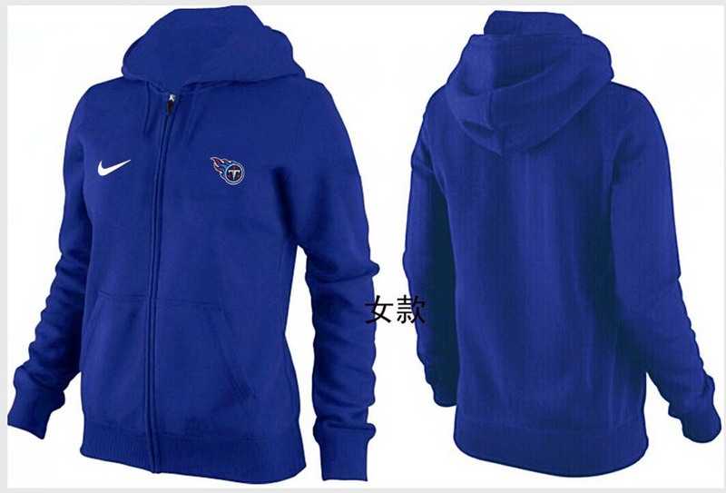 Womens Tennessee Titans Team Logo 2015 Full Zip Hoodie-62