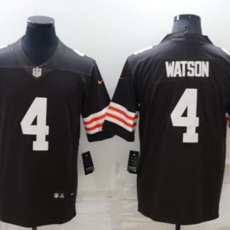 Men's Cleveland Browns #4 Deshaun Watson Brown Vapor Untouchable Limited Stitched Jersey