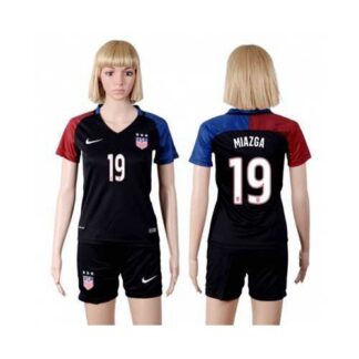 Women’s USA #19 Miazga Away Soccer Country Jersey