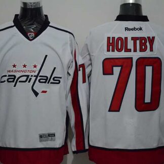 Washington Capitals #70 Braden Holtby White Stitched NHL Jersey